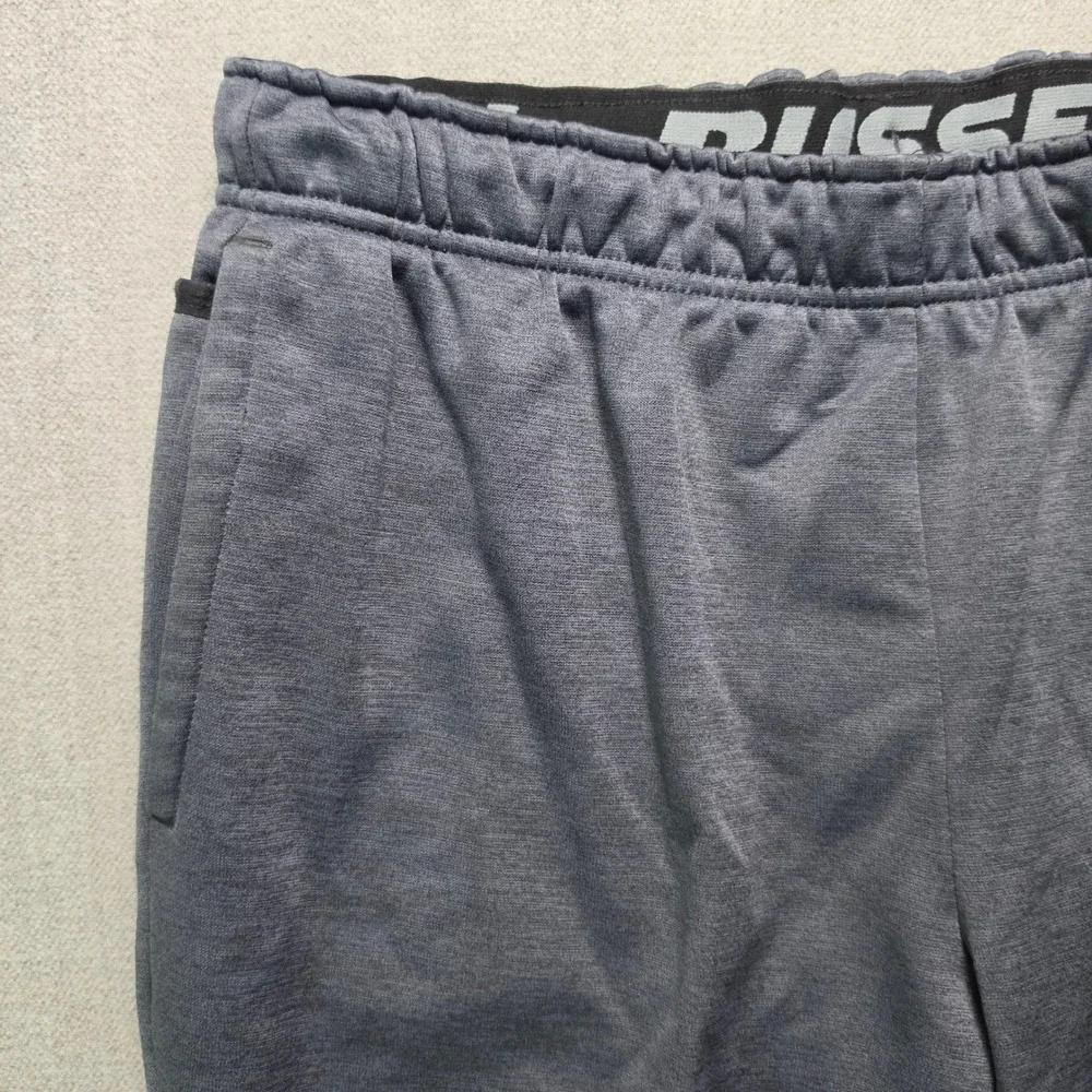 Russell Athletic Joggers Men Large Gray Heathered Tapered Sweatpants